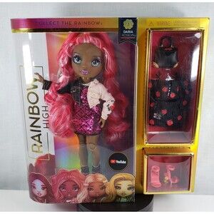 MGA Entertainment Rainbow High Series 3 Daria Roselyn Pink Hair Fashion Doll